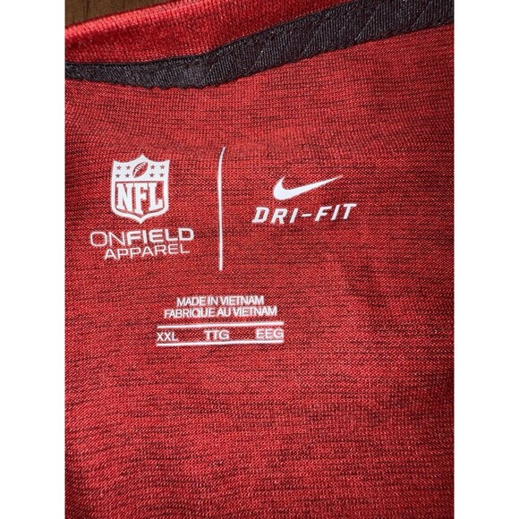 Nike NFL Arizona Cardinals Dri-Fit On Field Red Short Sleeve Shirt XXL - Picture 9 of 11